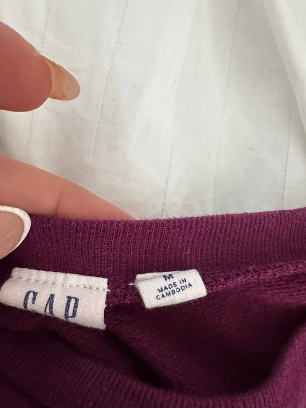 GAP Plum Sweatshirt with Hot Pink Logo